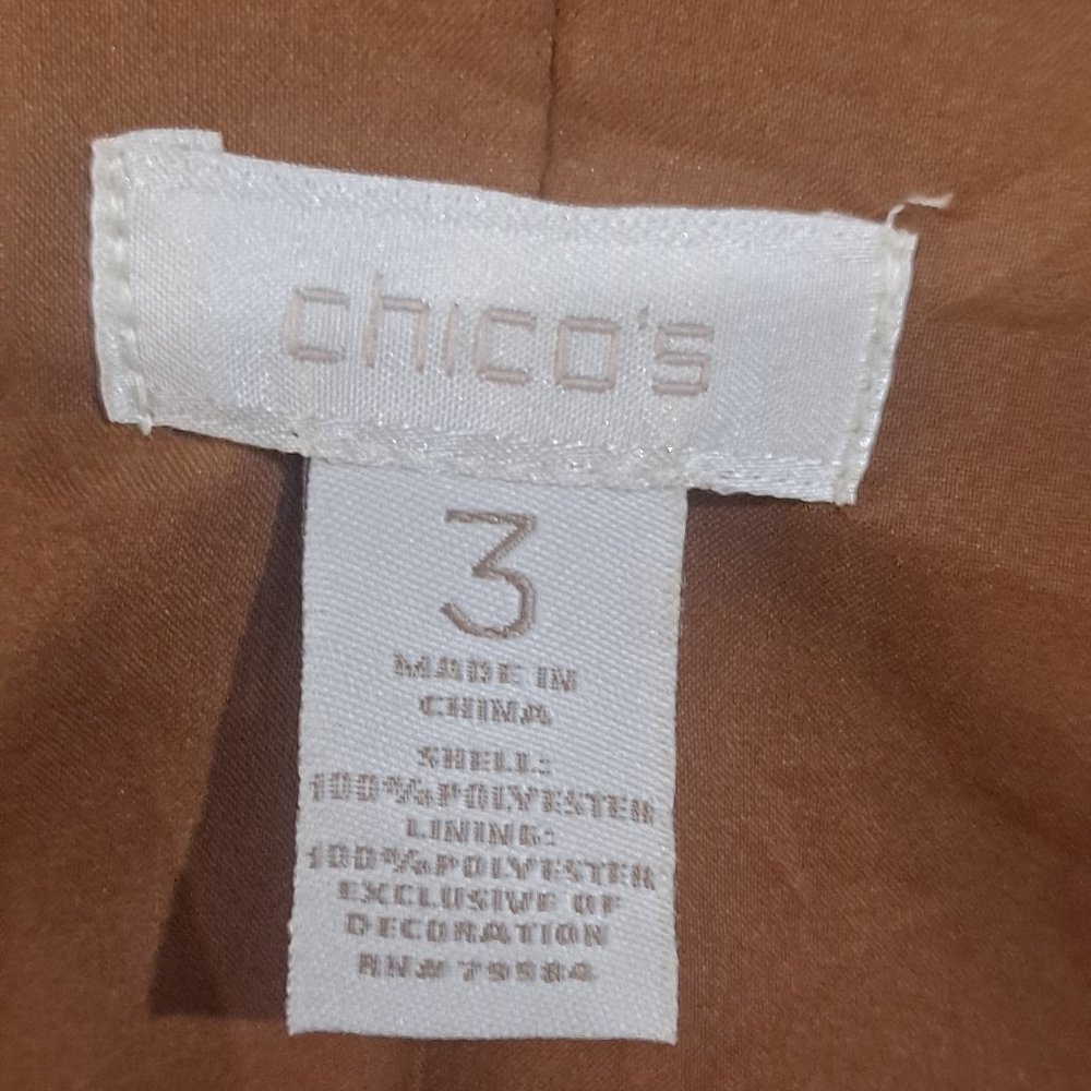 CHICO'S WOMEN'S SUEDE LIKE JACKET - Picture 8 of 8
